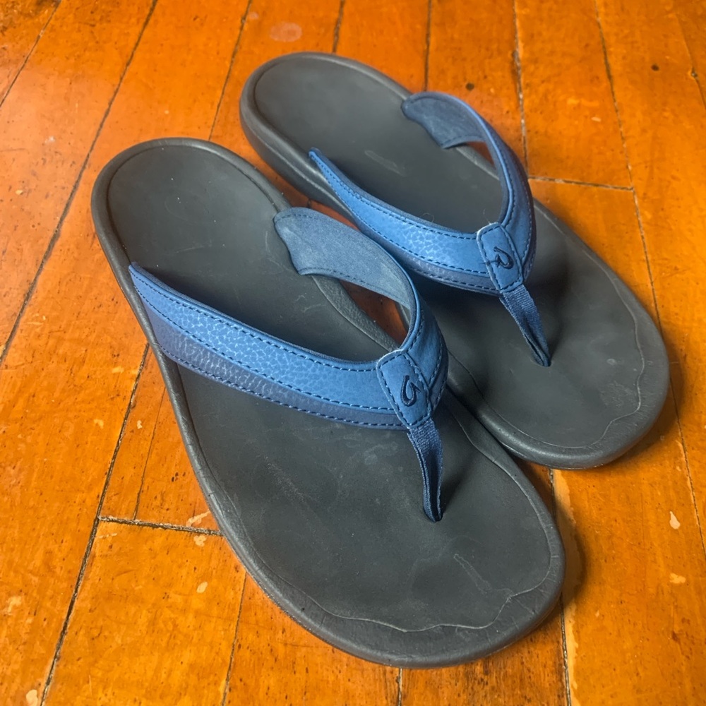OLUKAI Ohana Women's Beach Sandals, blue size 9